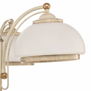 Shop Alfa Lustre Lord, abat-jour en verre, à 3 lampes, blanc