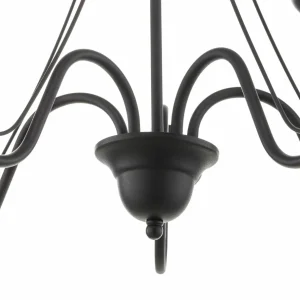 Store HELAM Lustre Malbo à 5 lampes en noir