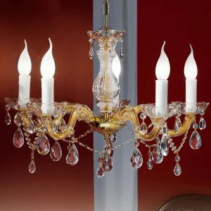 Online ORION Lustre Marie Claire verre cristal à 5 lampes