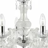 Store Searchlight Lustre Marie Therese, transparent, à 5 lampes