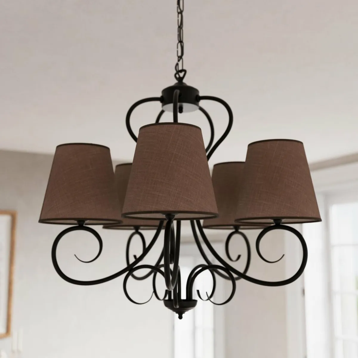 lustre_midgrad__cinq_lampes_brun_0.webp Cheap Lamkur Lustre Midgrad à cinq lampes, brun