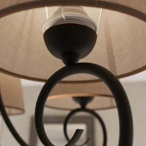 Cheap Lamkur Lustre Midgrad à cinq lampes, brun