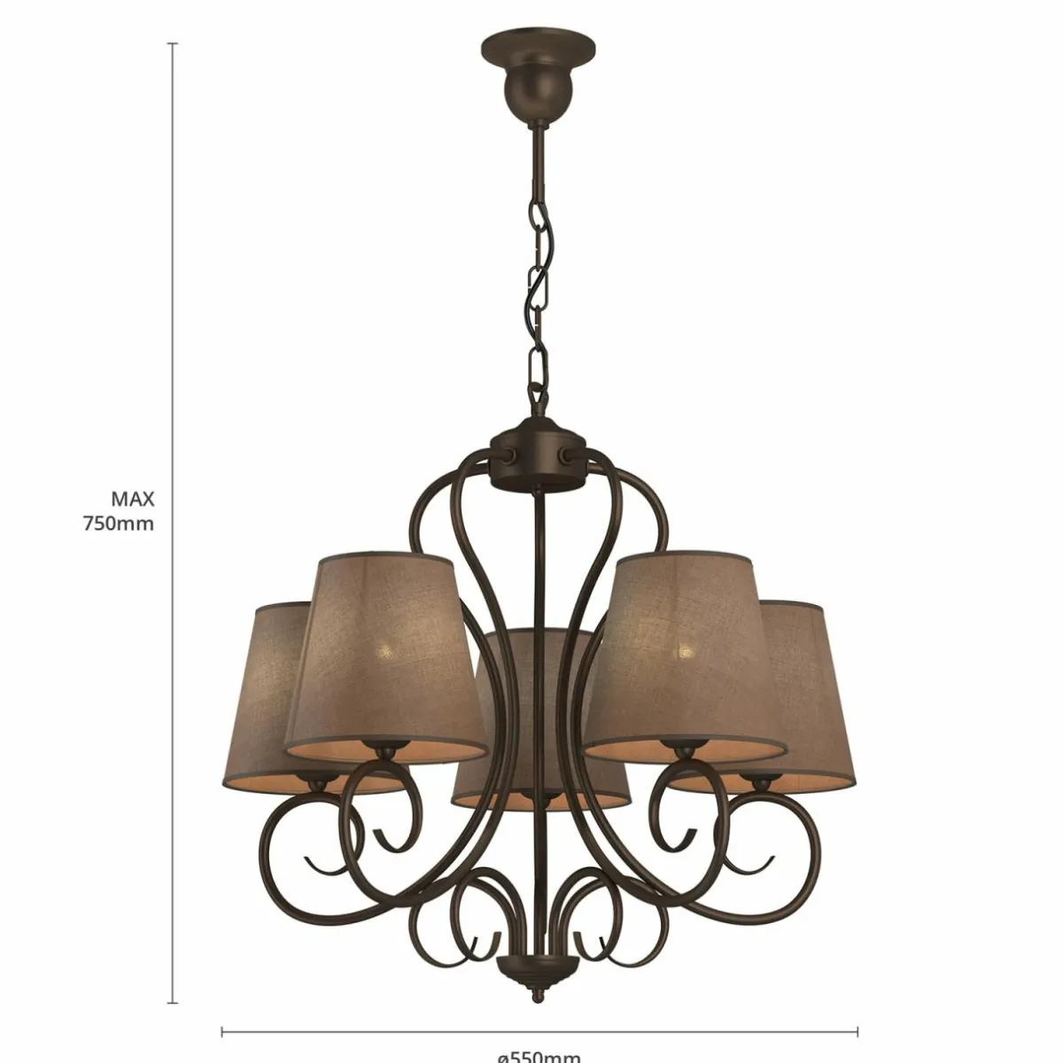 lustre_midgrad__cinq_lampes_brun_4.webp Cheap Lamkur Lustre Midgrad à cinq lampes, brun