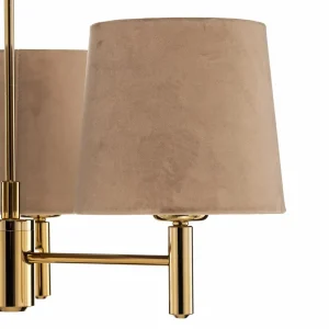 Best Argon Lustre Polo, 3 lampes, beige/laiton foncé