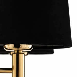 Discount Argon Lustre Polo, 5 lampes, noir/laiton foncé