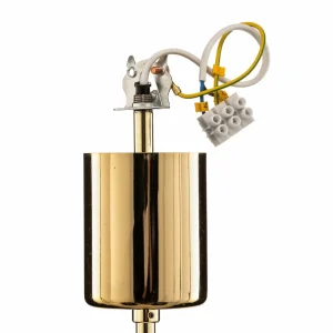 Discount Argon Lustre Polo, 5 lampes, noir/laiton foncé