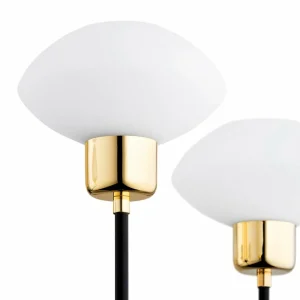 Shop Argon Lustre Ravello, à 5 lampes, noir/blanc/or