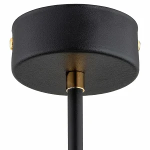 Shop Argon Lustre Ravello, à 5 lampes, noir/blanc/or