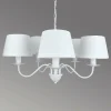 Fashion Viokef Lustre Reanna avec abat-jour en blanc