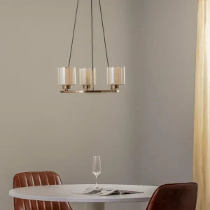 Fashion Lucea Lustre Ressa, Ø 44 cm, laiton ancien, à 3 lampes