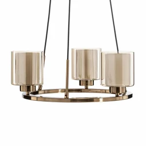 Fashion Lucea Lustre Ressa, Ø 44 cm, laiton ancien, à 3 lampes