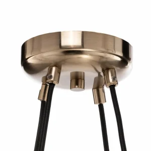 Cheap Lucea Lustre Ressa, Ø 59 cm, laiton ancien, à 4 lampes