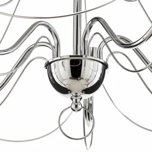 Fashion Domiluce Lustre Retro, à 5 lampes 75 cm, chromé