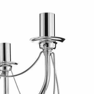Online Domiluce Lustre Retro moderne en argenté brillant