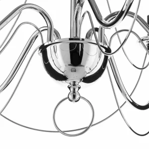 Online Domiluce Lustre Retro moderne en argenté brillant