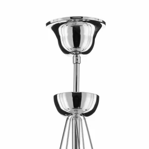 Online Domiluce Lustre Retro moderne en argenté brillant
