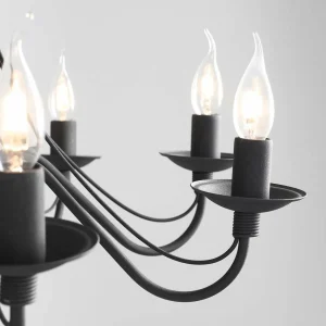 Sale ALDEX Lustre Rosa, noir, 8 lampes, métal