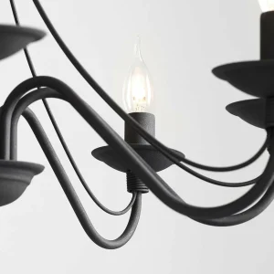 Sale ALDEX Lustre Rosa, noir, 8 lampes, métal