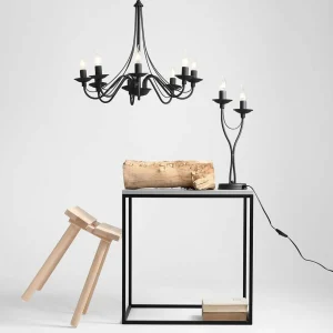 Sale ALDEX Lustre Rosa, noir, 8 lampes, métal