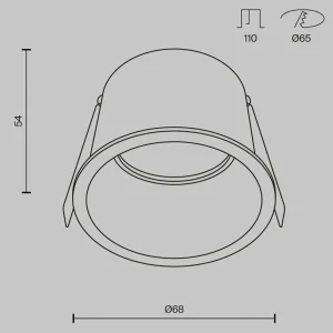 Cheap Maytoni downlight encastré Reif, blanc/blanc, Ø 6,8 cm, aluminium