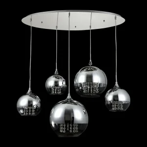 Best Maytoni Fermi suspension 5 lampes pendant cristal