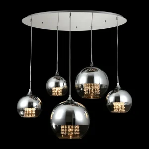 Best Maytoni Fermi suspension 5 lampes pendant cristal