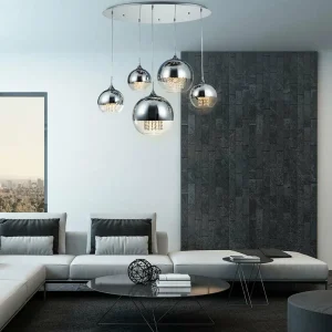 Best Maytoni Fermi suspension 5 lampes pendant cristal