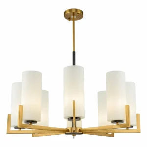 Online Maytoni Fortano lustre à 8 lampes abat-jour verre