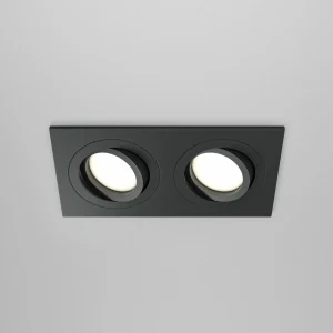 Fashion Maytoni luminaire encastrable Atom, noir, à 2 lampes 17,5 x 9,2 cm