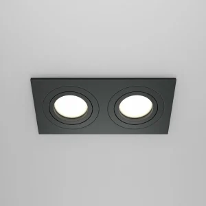 Fashion Maytoni luminaire encastrable Atom, noir, à 2 lampes 17,5 x 9,2 cm