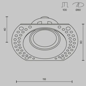 Fashion Maytoni luminaire encastrable Dot blanc rond 11,8 x 9 cm Alu GU10