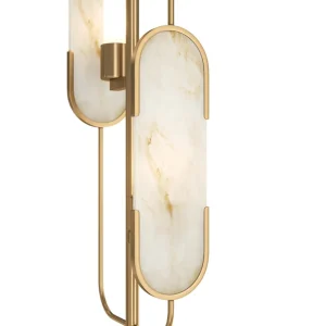 Fashion Maytoni Marmo lampe sur pied, doré/pierre naturelle