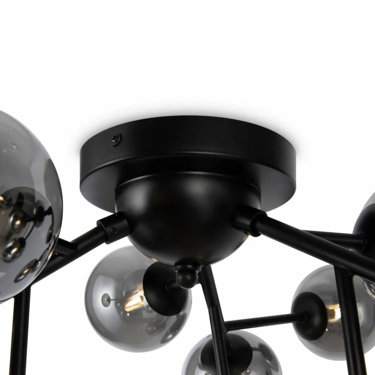 maytoni_plafonnier_dallas_noirgris_fume__lampes_verre_0.webp Online Maytoni Plafonnier Dallas, noir/gris fumée 12 lampes verre