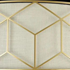 Store Maytoni plafonnier Messina, Ø 57 cm, beige, lin