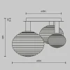 Online Maytoni plafonnier Reels, 3 lampes, noir / fumé, verre