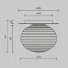 Store Maytoni plafonnier Reels, noir / gris, Ø 35 cm, verre