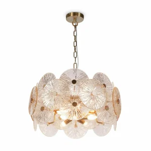 Store Maytoni Suspension Aster, verre, Ø 62,6 cm, 8 x E14
