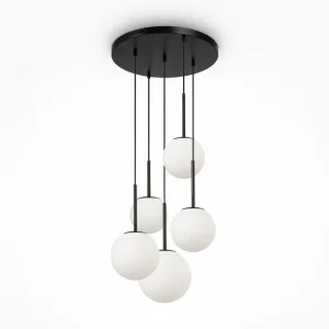Cheap Maytoni suspension Basic form, noir, Ø 58 cm, 5 lampes à verre