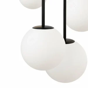 Cheap Maytoni suspension Basic form, noir, Ø 58 cm, 5 lampes à verre