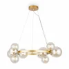 Cheap Maytoni suspension Dallas, 11 lampes, doré/ambre