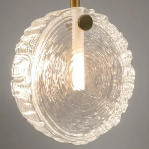 Shop Maytoni suspension Frozen, à 5 lampes, blanc / laiton, verre