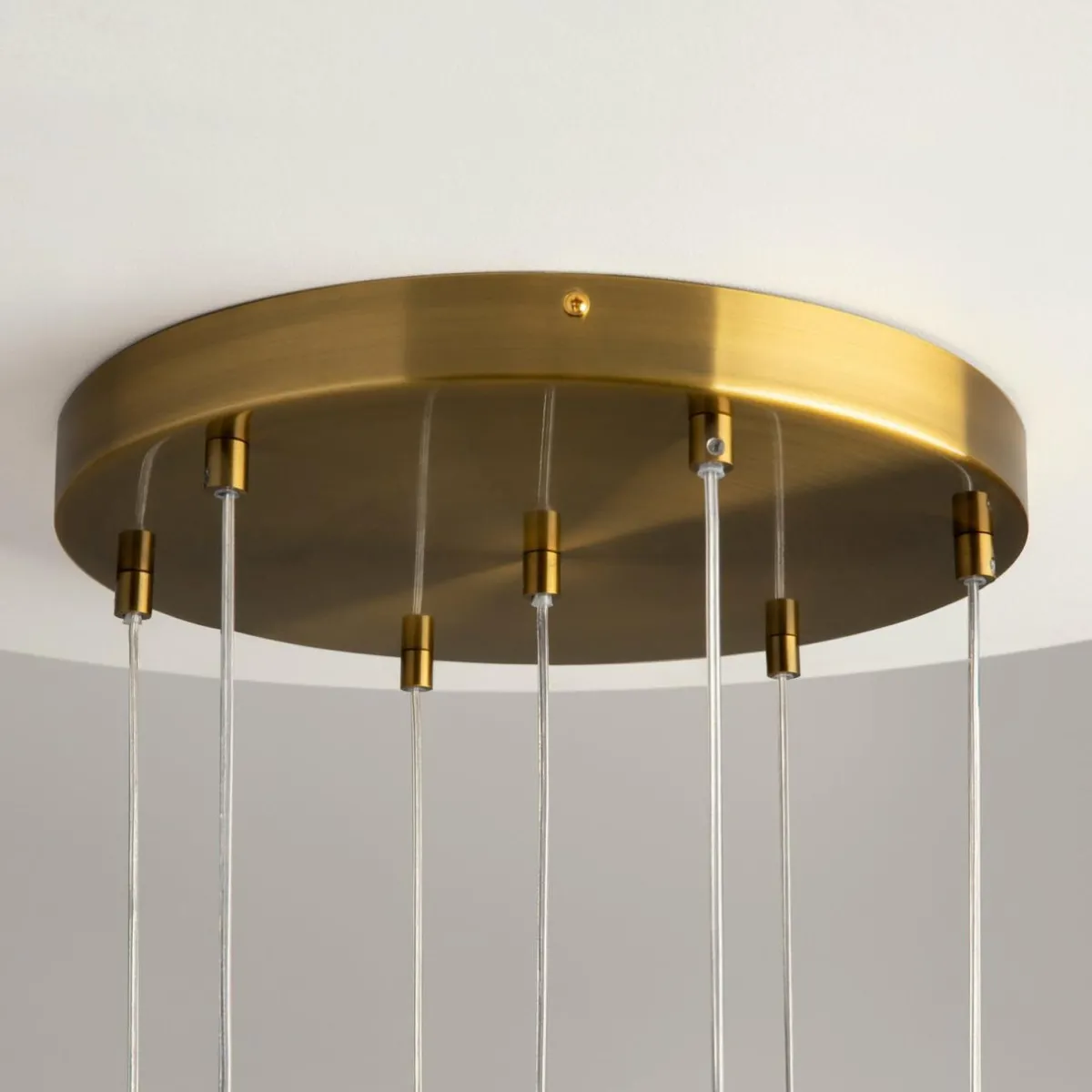Hot Maytoni suspension Frozen, à 7 lampes, multicolore / laiton, verre