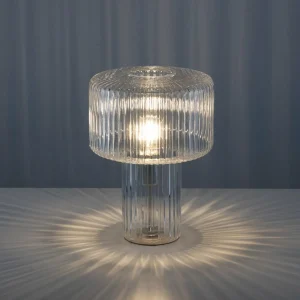 Fashion Paul Neuhaus lampe à poser Fungus, transparent, verre, 34 cm