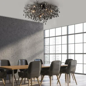 Online Paul Neuhaus plafonnier Icicle, 14 lampes, noir