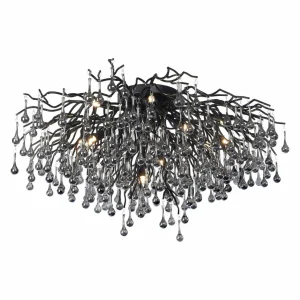 Online Paul Neuhaus plafonnier Icicle, 14 lampes, noir