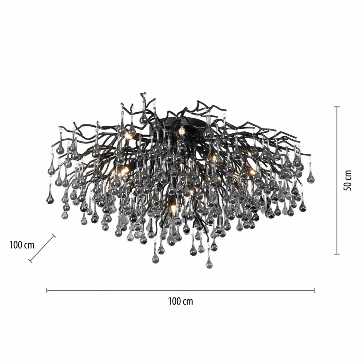 paul_neuhaus_plafonnier_icicle__lampes_noir_2.webp Online Paul Neuhaus plafonnier Icicle, 14 lampes, noir
