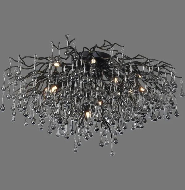 Online Paul Neuhaus plafonnier Icicle, 14 lampes, noir