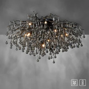 Online Paul Neuhaus plafonnier Icicle, 14 lampes, noir