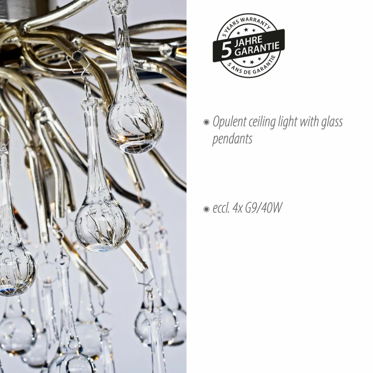 paul_neuhaus_plafonnier_icicle_suspension_en_verre__lampes_argent_5.webp Flash Sale Paul Neuhaus plafonnier Icicle, suspension en verre, 4 lampes, argenté