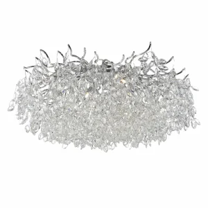 Hot Paul Neuhaus plafonnier Ricicle, rideau de cristal, Ø 80 cm